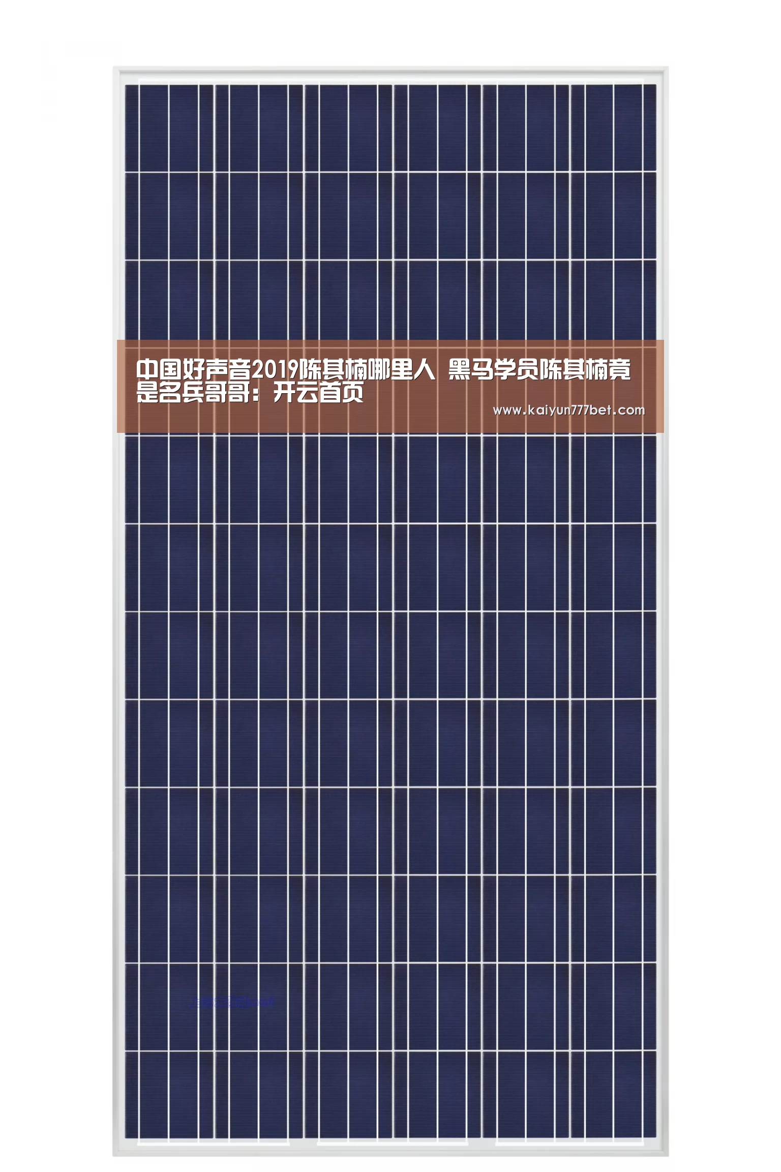 中国好声音2019陈其楠哪里人 黑马学员陈其楠竟是名兵哥哥:开云首页(图2) 开云首页